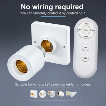 E27 110V 220V Haus Multi Licht Schalter 60W Drahtlose Fernbedienung Smart Timer Schalter Lampe HalterBaby