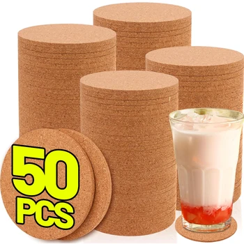 Nicht-Slip Kork Untersetzer Natürliche Runde Holz Tasse Matte Wärmedämmung Pads Tee Kaffee Becher getränke