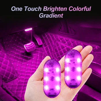 Multi Farbe Auto Licht Drahtlose LED Touch Licht Dach Decke Sensor Lesen Lampe Mini USB Lade Licht Auto Innen
