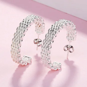 Beliebte feine Charms-Ohrstecker aus 925er-Sterlingsilber für Damen, Kreativität, Weihnachtsgeschenke