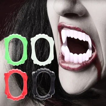 Halloween Vampire Prothese Leuchtende Gefälschte Zähne Dress Up Requisiten Horror Zombie Zähne Sensenmann