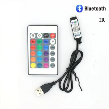 5V LED Streifen USB Bluetooth 3 24 44 Tasten RGB Controller IR Fernbedienung Dimmer für 5050 2835 RGB LED