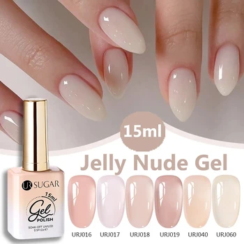 UR SUGAR 15 ml Jelly Milky White Translucent Color Gel Polish Semi Permanent UV Gel Nail Art Soak Off Gel Lack