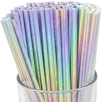 Beutel Einweg Trinken Party Papier Strohhalme Biologisch Abbaubare Cocktail Strohhalme (25 Stück)