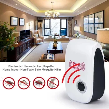 Eletrônico ultrassônico eletromagnético moskito anti mouse repelente de insetos rato barata repelente de