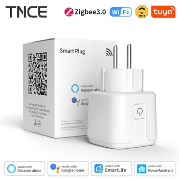 TNCE Tuya Smart Plug WiFi/Zigbee 3,0 Buchse 16A/20A Power Monitor Fernbedienung Smart Leben APP Fernbedienung