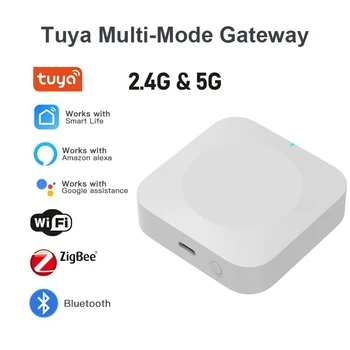 2,4G 5G Tuya ZigBee Bluetooth Wireless Gateway Hub Multi-Mode Bridge Mesh Fernbedienung Smart Life APP Alexa