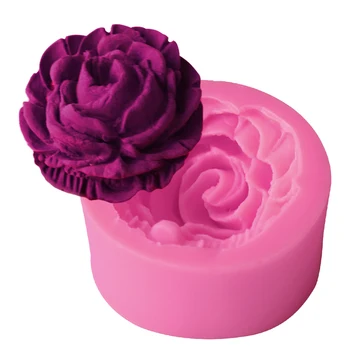 Kuchendekorationswerkzeug 3D Rosenblüten-Silikonform für Fondant, Geschenkverpackung, Schokolade, Kekse