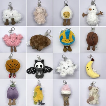 JELLYCAT Golfball-Plüsch-Schlüsselanhänger, Capybara-Schlüsselanhänger, Volleyball-Plüschtier, Nilpferd