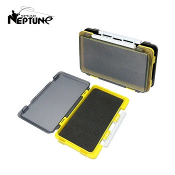 Kunststoff Angeln Box Tragbare Schwamm Pad Fliegen Lockt Boxen Jig Kopf Haken Lagerung Organizer Spinner