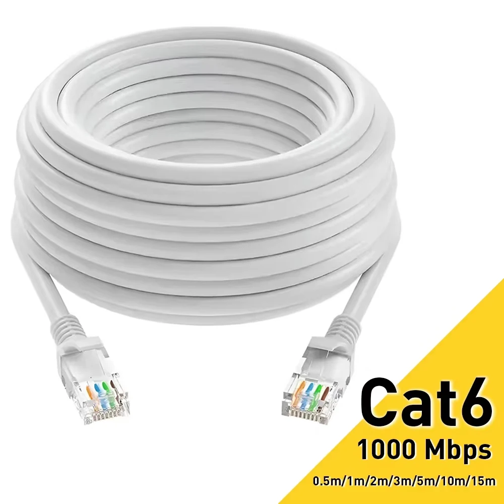 Cat 6 Netzwerkkabel RJ45 UTP, 1 Gbit/s, in mehreren Längen
