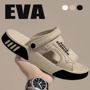 Männer Hausschuhe Sommer EVA Weichen sohlen Plattform Rutschen Sandalen Indoor Outdoor Walking Strand Schuhe