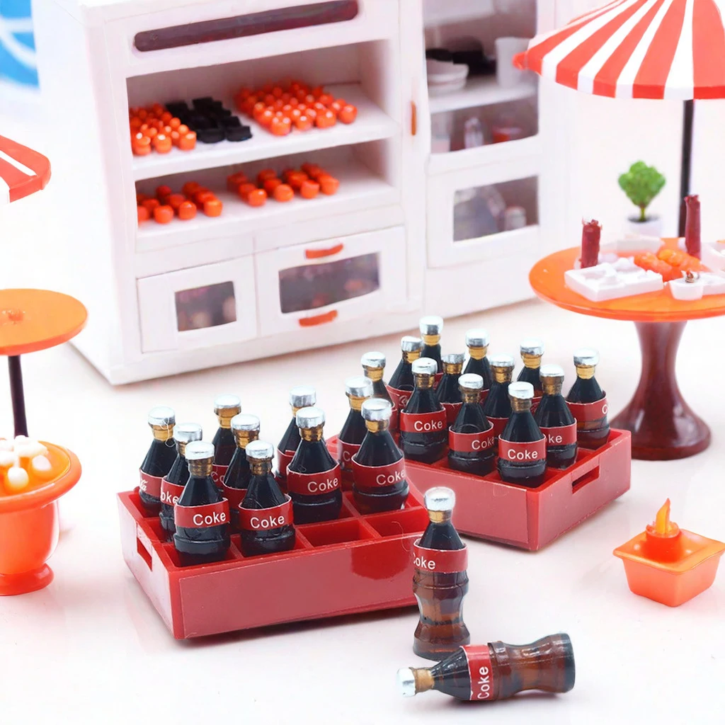 13 Teile/satz Puppenhaus Miniatur Mini Cola Flaschen Getränke