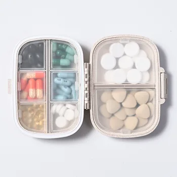 8-Gitter-Organizer-Behälter für Tabletten, Reise-Pillendose mit Dichtungsring, kleine Box für Tablets
