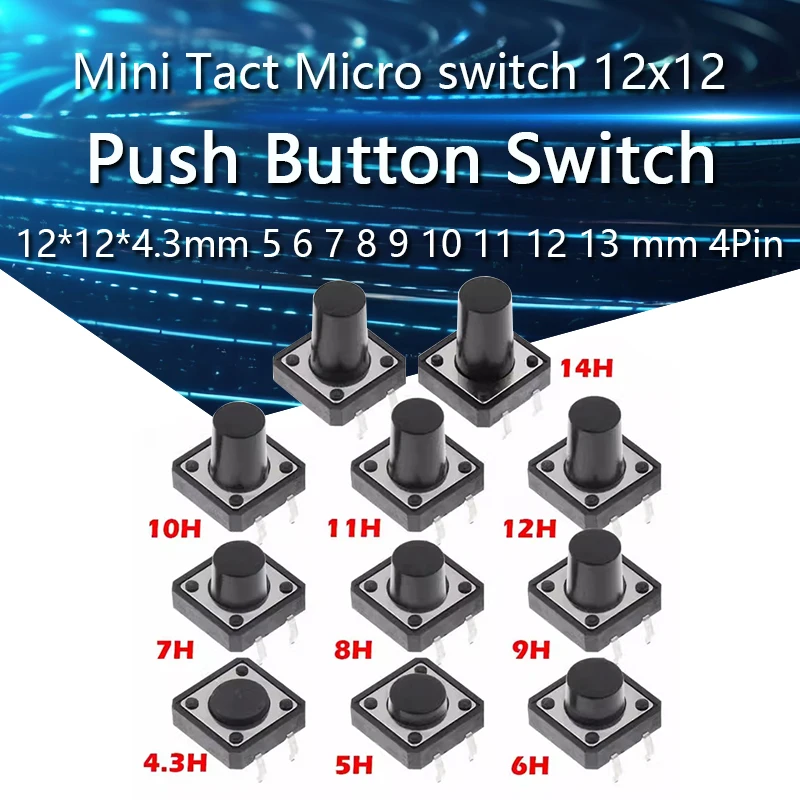 10PCS Tactile Tact Mini Push Button Switch Micro schalter