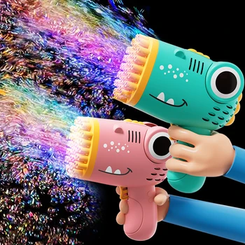 40 Loch Dinosaurier Blase Handheld Bubble Machine, elektrische Bubble Gun Outdoor Hochzeits feier Spielzeug