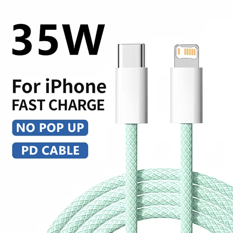 Geflochtenes USB-C Ladekabel für iPhone, 35 W PD, Schnellladen – Bild 4
