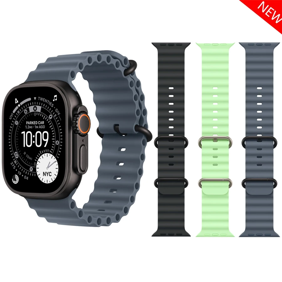 Ocean-Armband für Apple Watch-Bänder Ultra 4 3 49mm 44mm 40mm – Bild 5
