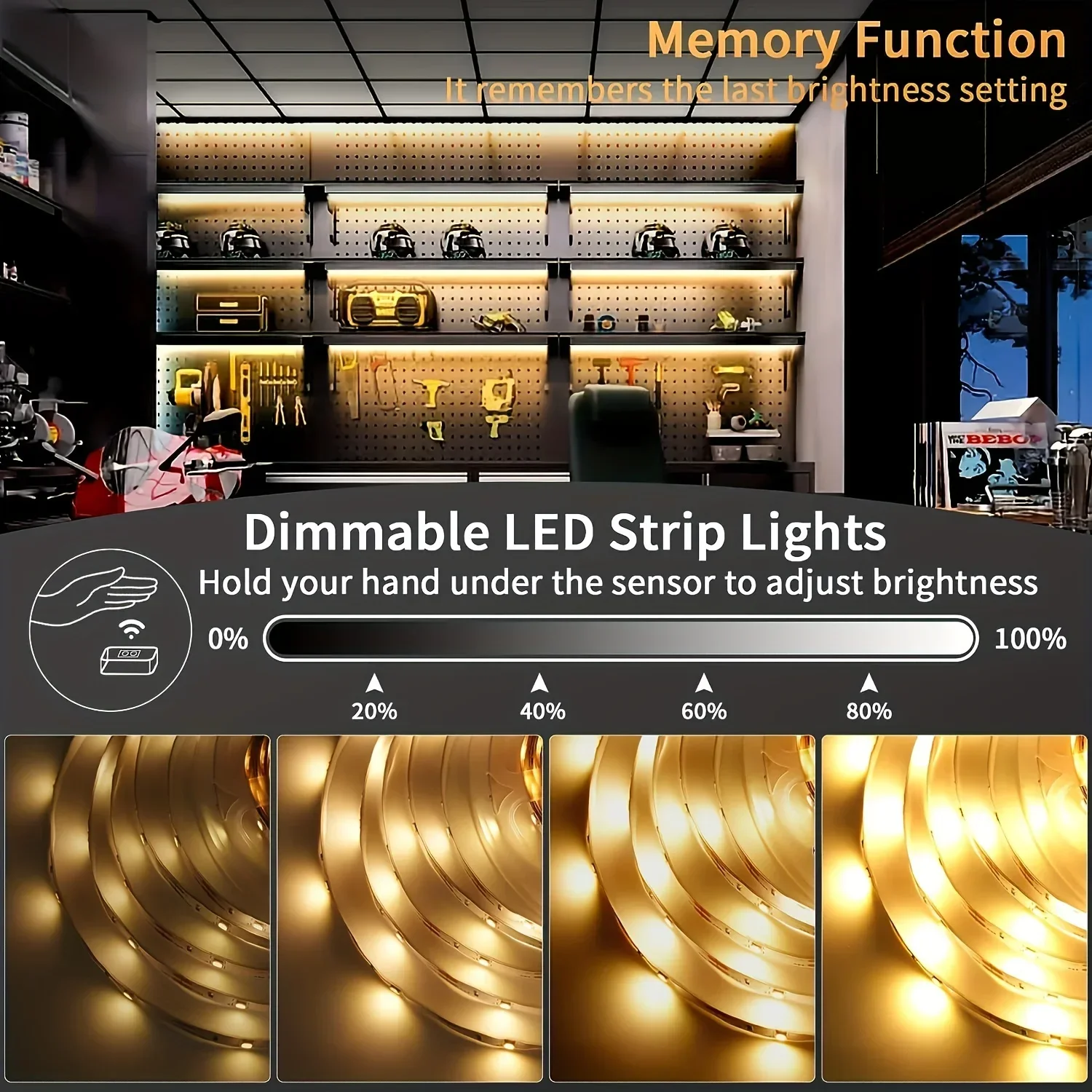 5V LED-Lichtleiste, intelligenter Dimmer, Gesten-Sensor – Bild 2