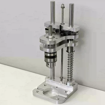 Holzbearbeitungsbohrständer - vertikales Positionierungswerkzeug mit Aluminiumprofil, Mini-Desktop-Bohrständer