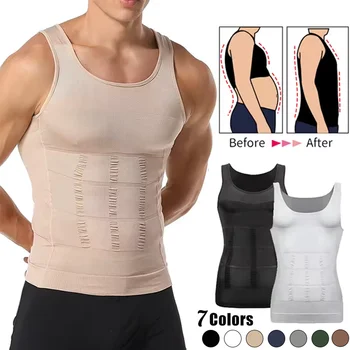 Herren-Körperformer-Weste zum Abnehmen, Bauchmuskeln, schlankes Fitnessstudio, Workout, Bauchkontrolle