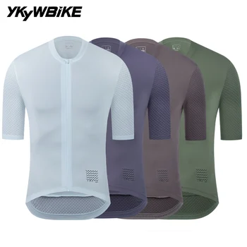 YKYWBIKE Herren Classic Radtrikot Sommer Fahrrad Pro Team Kurzarmshirt Radfahren Maillot Rennrad Atmungsaktive