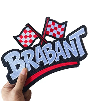 Niederlande Karneval Brabant Flagge Patches für Kleidung Eisen auf bestickt Nähen Applikation Abzeichen Emblem