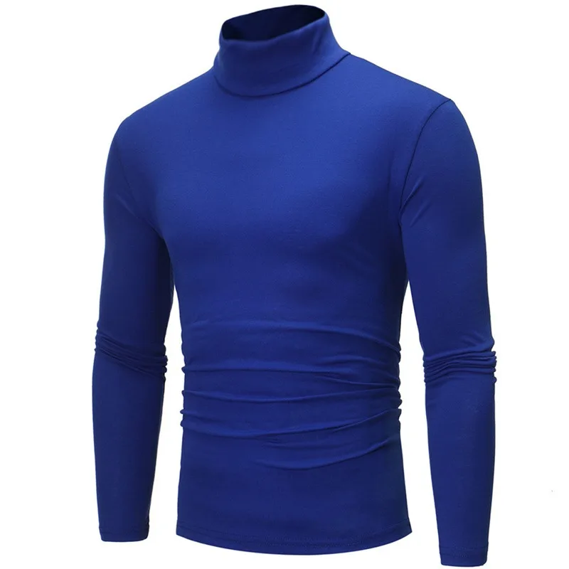 1/2 stücke Herbst Winter männer High Neck T-shirt Slim Fit – Bild 5