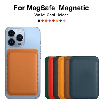 Magnetische Leder-Brieftaschenhülle mit MagSafe für iPhone 17 16 15 14 13 12 11 8 Samsung Huawei Kartenhalter