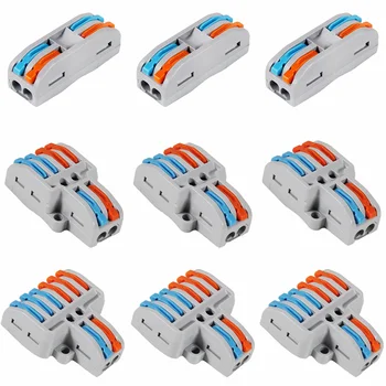 Kompakte Spleiß draht verbinder Sortiment Pack Hebel verbinder Kit, Schnell verdrahtung stecker (9 Stück)