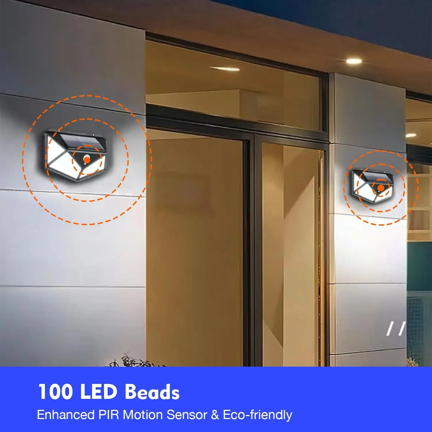 12 Stück 100 LED-Solarwandleuchte mit 3 Modi – Bild 5