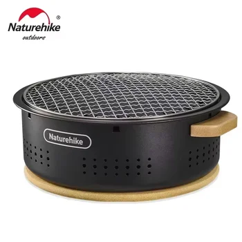 Naturehike Coole Camping Ausrüstung Outdoor Grill Bratpfanne Runde Tabletop Barbecue Grill Tragbare Carbon