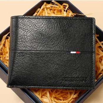 Herren-Geldbörse mit Großer Kapazität, Multifunktionale Kurze Brieftasche mit Mehreren Fächern