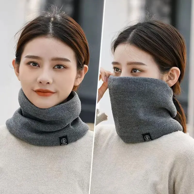 Mode Frauen gestrickte Schal solide Cashmer wie Winter Snood – Bild 2