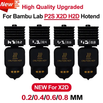 Upgrade P2S/X2D Hotend für Bambu Lab X2D Standard Flow Hotend - Druck, abnehmbare Düse 0.2 0.4 0.6 0.8