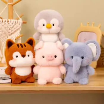 Niedliche Plüsch-Begleiterpuppe, Anime-Elefant, Kaninchen, Bär, Panda, Cartoon-Schreibtisch-Begleiterpuppe, 16