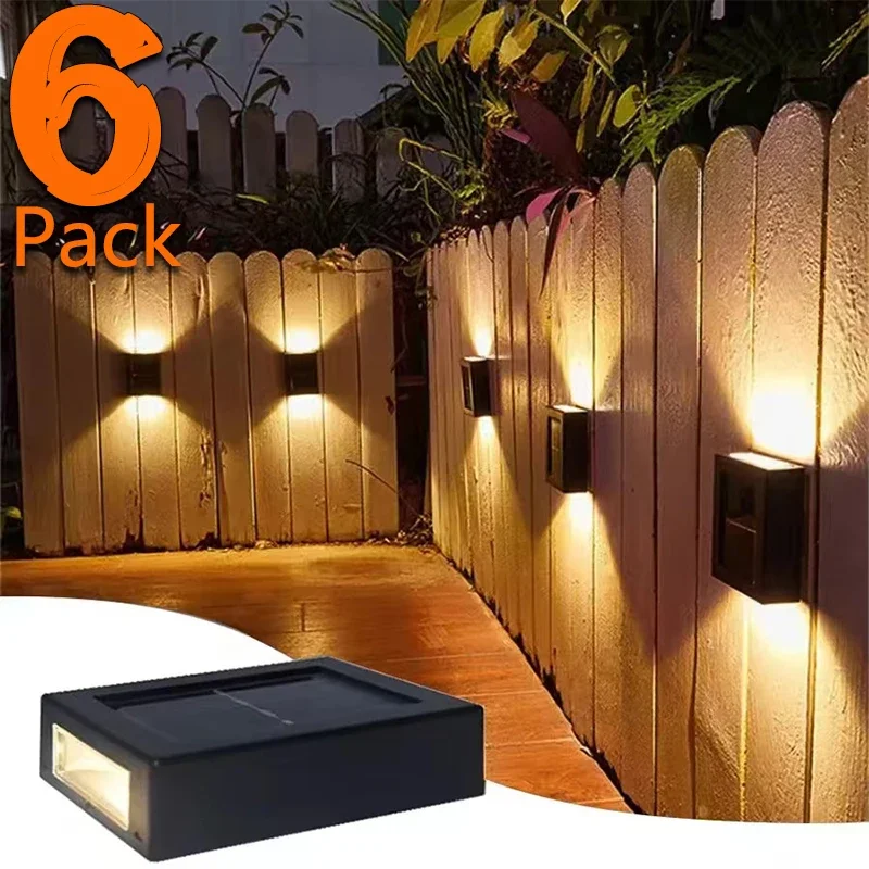 1 ~ 6 stücke Solar Licht Outdoor Up und Down Wall Washer