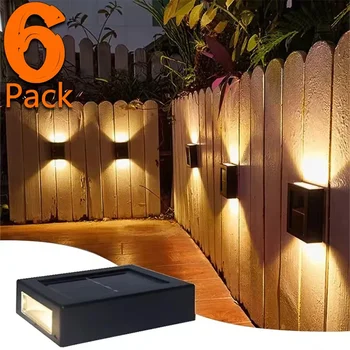 Solar Licht Outdoor Up und Down Wall Washer Licht Wasserdichte Solar Lampe Garten Straße Balkon Hof treppen