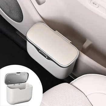 Multifunktionaler Auto-Mülleimer mit Deckelknopf, hängender Aufbewahrungsbehälter für den Nass