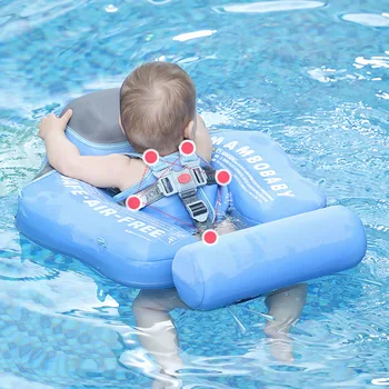 Mambobaby Nicht aufblasbarer Baby-Schwimmschwimmer, Fußpolster, Sitzschwimmer, Baby-Schwimmspielzeug, lustiges