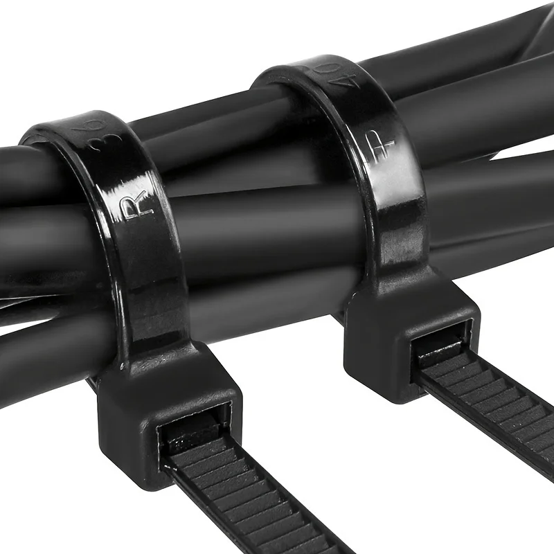 Kabelbinder schwarz, UV-beständig, 100 Stück – Bild 3