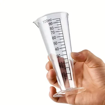 100-ml-Messbecher aus lebensmittelechtem Kunststoff mit Skala - BPA-frei, perfekt für den Einsatz in Küche