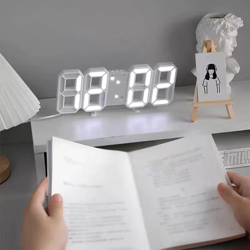 Einfache Mode Elektronische Uhr 3D Leuchtende Digitaluhr – Bild 5