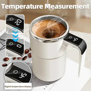 Automatischer Rührbecher, wiederaufladbar, tragbar, Kaffee, elektrisch, zum Rühren, Edelstahlmischer
