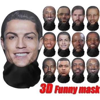 3D-gedruckte lustige Maske elastische Mesh-Verkleidung Vollgesichtsmaske für Männer Frauen Cosplay