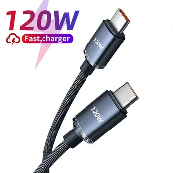 120 W 7A Typ C auf Typ C Kabel für iPhone 15 Xiaomi Oneplus Handy Schnellladung USB C Kabel Typ C