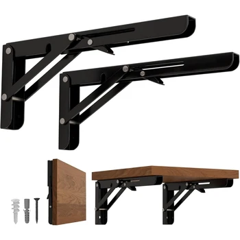 Set aus robusten, verstellbaren Klapphalterungen, platzsparend, 90 ° Montageteile aus (2 Stück)