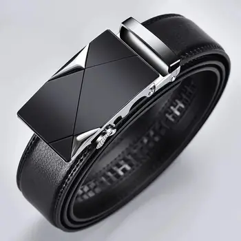 Mode-Business Männer Gürtel Echte Luxus Marke Gürtel Metall Schnalle Gürtel PU Leder Weichen Gürtel Mit Cargo
