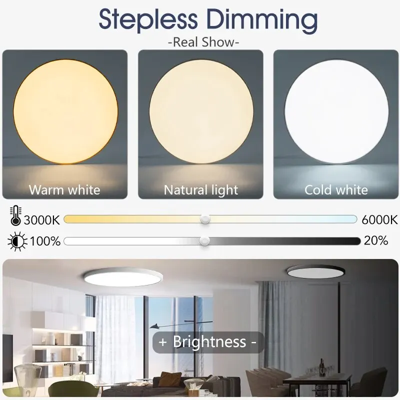 Smart LED Decken leuchte 36W 50W 220V dimmbare moderne LED – Bild 4