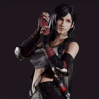 Ff7 Tifa Tifa Female Fighter Anime Statue Figur Ornamente Kleine Geschenke Raumdekorationen